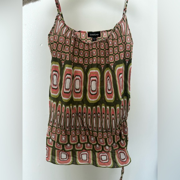 Bebe Vintage Mixed Print Boho Top - Picture 11 of 15